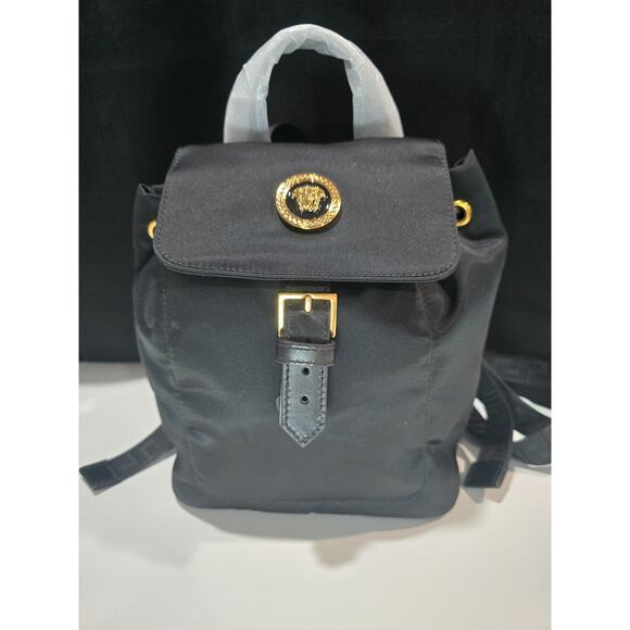 Versace Mini Nylon Medusa Drawstring Backpack Bag - NEW - Picture 1 of 11